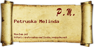 Petruska Melinda névjegykártya